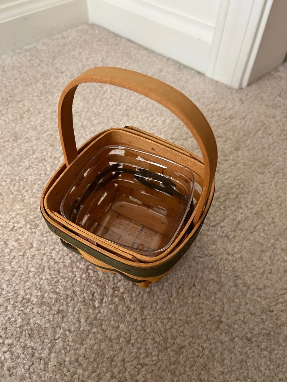Lot of 3 Longaberger baskets from late 1990s to early 2000s.